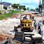 Obra da PMA facilitará a ligação entre o Centro e a zona Norte - Fotos: Wellington Barreto