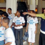 Alunos do curso de guia de turismo mirim participam de aula prática - Fotos: Márcio Garcez