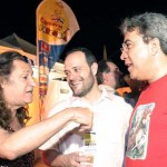 Prefeito Marcelo Déda e autoridades participam da noite de shows do Projeto Verão 2005 - Fotos: Márcio Dantas