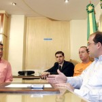 Prefeito e vice reafirmam boa relação da PMA com a Câmara de Vereadores em visita ao novo presidente - Fotos: Márcio Dantas