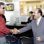 Prefeito Marcelo Déda recebe deputado federal Greenhalg no Aeroporto de Aracaju - Fotos: Márcio Dantas