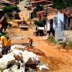 Emurb constrói muro de arrimo em ruas do bairro Cidade Nova - Local da obra