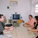 Fernando Cajueiro é o novo diretor da Galeria Álvaro Santos - Fernando Cajueiro (à direita) com a presidente da Funcaju