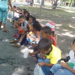 Alunos da escola Sérgio Francisco da Silva visitam e desenham pontos turísticos de Aracaju - Fotos: Walter Martins