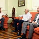 Prefeito recebe em audiência reitor e próreitor administrativo da Unit - Fotos: Márcio Dantas