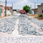 Ruas do Loteamento Ângela Catarina começam a ser pavimentadas - Fotos: Fátima Duarte