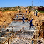 Obras avançam no Canal Santa Maria - Execução de infraestrututra das orbas