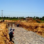 Obras avançam no Canal Santa Maria - Execução de infraestrututra das orbas