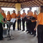 Café da manhã marca homenagem ao Dia do Gari - Manhã de descontração no Parque da Sementeira