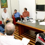 Viceprefeito recebe presidentes dos sindicatos dos engenheiros e dos servidores municipais - Reunião com engenheiros  Fotos: Márcio Dantas
