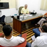 Viceprefeito recebe presidentes dos sindicatos dos engenheiros e dos servidores municipais - Reunião com engenheiros  Fotos: Márcio Dantas