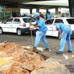 Canteiro de obras do novo terminal da zona Oeste começa a ser preparado  - Fotos: Lindivaldo Ribeiro