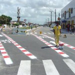 Acessos a avenida São Paulo recebem nova sinalização - Fotos: Lindivaldo Ribeiro