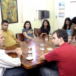 Prefeito em exercício recebe em audiência o presidente da UNE - Fotos: Márcio Garcez
