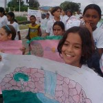 Projeto educativo leva alunos de Escola Municipal às ruas do bairro José Conrado de Araújo - Fotos: Ascom/Semed
