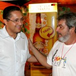 Presidente do Setransp visita camarote da Imprensa - Foto: Márcio Dantas