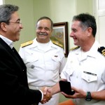Comandante do 2° Distrito Naval da Marinha visita prefeito Marcelo Déda e apresenta novo capitão dos Portos de Aracaju - Fotos: Márcio Dantas