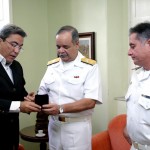 Comandante do 2° Distrito Naval da Marinha visita prefeito Marcelo Déda e apresenta novo capitão dos Portos de Aracaju - Fotos: Márcio Dantas