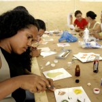 Curso profissionalizante de pintura em azulejo inicia módulo prático - Fotos: Wellington Barreto