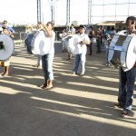 Bandas marciais das escolas estão afinadas para o desfile cívico de amanhã - Fotos: Márcio Garcez