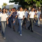 Bandas marciais das escolas estão afinadas para o desfile cívico de amanhã - Fotos: Márcio Garcez