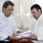 Marcelo Déda recebe o prefeito de Maceió em audiência - Fotos: Márcio Dantas