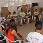 Integrantes do Agente Jovem do Santos Dumont participam de palestra sobre violência doméstica - Fotos: Wellington Barreto