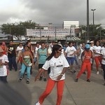 Academia da Cidade inicia o Dia da Luta Mundial Contra a Aids com atividades físicas no Santos Dumont - Fotos: Ascom/SMS