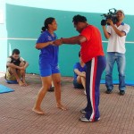 Alunos do CAP participam de aula experimental de capoeira - Aula de capoeira no CAP