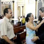Marcelo Déda agradece conquistas e pede proteção para a cidade na missa de Natal da prefeitura - Fotos: Márcio Dantas