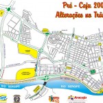 Esquema de trânsito para o PréCaju 2006  - Mapa do trânsito durante o período de festa
