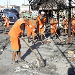 Laudo técnico vai determinar a causa da queda da estrutura metálica do terminal Zona Oeste - Fotos: Márcio Garcez