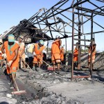 Laudo técnico vai determinar a causa da queda da estrutura metálica do terminal Zona Oeste - Fotos: Márcio Garcez