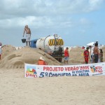 Obra da equipe de Gilvan Donato vence o concurso de escultura na areia - Escultura vencedora