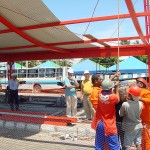 Teste de carga avalia nova cobertura do Terminal de Integração zona Sul - Fotos: Lindivaldo Ribeiro