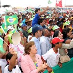 Marcelo Déda acompanha o presidente Lula no lançamento da pedra fundamental do campus da UFS em Itabaiana  - Fotos: Márcio Garcez