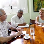 Prefeito recebe Sindicato dos professores do município em audiência - Fotos: Márcio Dantas