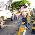 Ciclovia da avenida Heráclito Rollemberg em fase de finalização - Fotos: Wellington Barreto