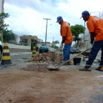 Manutenção da rede de drenagem reduz problemas decorrentes das fortes chuvas - Fotos: Meme Rocha