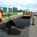 Emurb recupera a principal avenida de acesso à cidade - Fotos: Pedro Leite