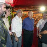 Exgovernador Albano Franco e deputado estadual Fabiano Oliveira elogiam Forró Caju 2006 - Fotos: Márcio Garcez