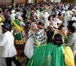 Cortejo Caipira atrai populares e anima idosos atendidos pela Semasc - Fotos: Márcio Garcez