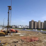 Prefeito crava primeira estaca na obra do viaduto do Distrito Industrial - Fotos: Lúcio Telles