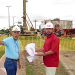 224 estacas já foram executadas na obra do viaduto do DIA - Fotos: Meme Rocha