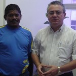 Pedreiro visita Secretaria de Finanças da PMA - José Amintas e o secretário Oliveira Junior