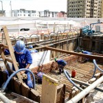 Concretagem de quatro primeiros pilares de viaduto termina na sexta - Fotos: Wellington Barreto