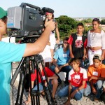 Crianças do OP Mirim se reúnem para gravação das eleições  - Fotos: Silvio Rocha
