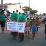 Alunos da rede municipal ainda comemoram o mês da Independência - Fotos: Walter Martins