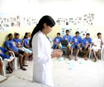 Adolescentes do projeto Criança Cidadã participam de palestra sobre DST's/Aids - Fotos: Wellington Barreto