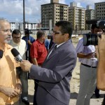 Prefeito visita obras do viaduto do DIA com a imprensa  - Fotos: Lúcio Telles